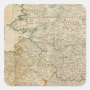 Pegatina Cuadrada Irlanda del norte