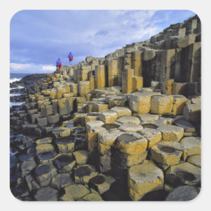 Pegatina Cuadrada Irlanda del Norte, condado de Antrim, gigante