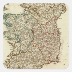 Pegatina Cuadrada Irlanda e Inglaterra