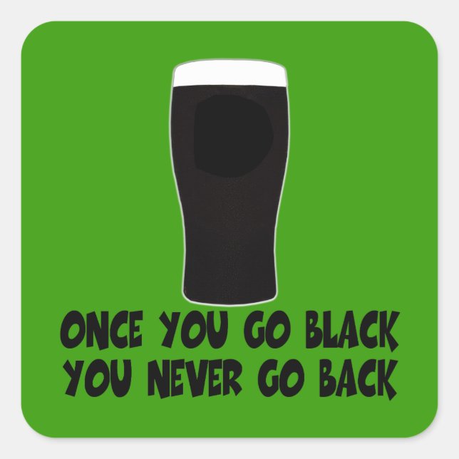 Pegatina Cuadrada Irlandés humorístico (Anverso)