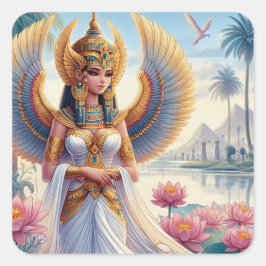 Pegatina Cuadrada Isis: Goddess of the Nile
