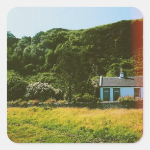 Pegatina Cuadrada Isla de Mull, Hébridas Interiores, Escocia