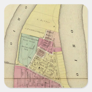 Pegatina Cuadrada Isla que rueda