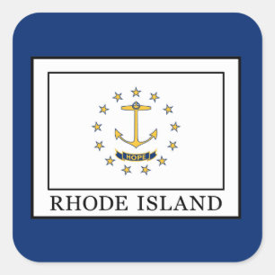 Pegatina Cuadrada Isla Rhode