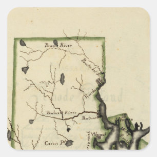 Pegatina Cuadrada Isla Rhode 6