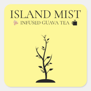 PEGATINA CUADRADA ISLAND MIST INFUSIÓN GUAVA TEA