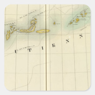 Pegatina Cuadrada Islas Aleutianas 39