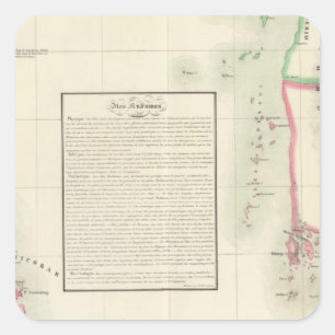 Pegatina Cuadrada Islas Andaman, Asia 109