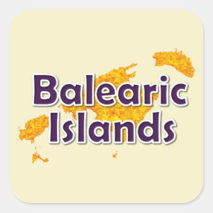 Pegatina Cuadrada Islas Baleares