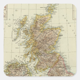 Pegatina Cuadrada Islas Británicas 10