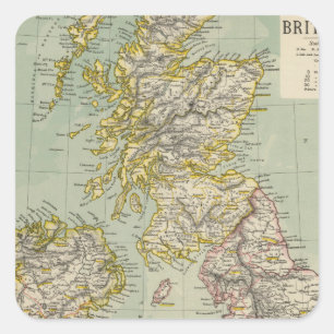 Pegatina Cuadrada Islas Británicas 11