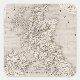 Pegatina Cuadrada Islas Británicas 2