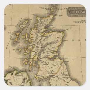 Pegatina Cuadrada Islas británicas 2
