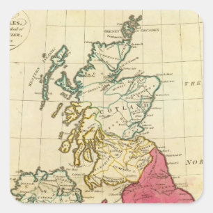 Pegatina Cuadrada Islas británicas 6