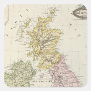 Pegatina Cuadrada Islas Británicas 6