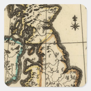 Pegatina Cuadrada Islas británicas 7