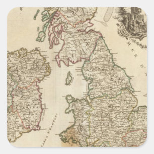 Pegatina Cuadrada Islas Británicas 9