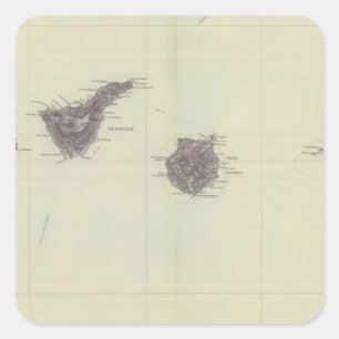 Pegatina Cuadrada Islas Canarias
