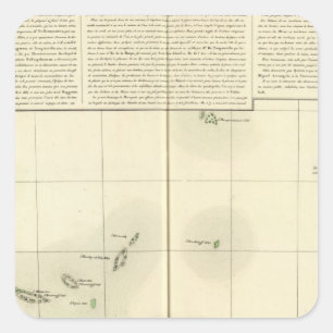 Pegatina Cuadrada Islas de Tuamotu Oceanía ningunos 43