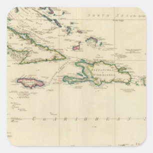 Pegatina Cuadrada Islas del oeste 2 de la India