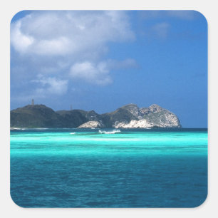 Pegatina Cuadrada Islas Los Roques, Venezuela