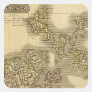 Pegatina Cuadrada Islas Orkney