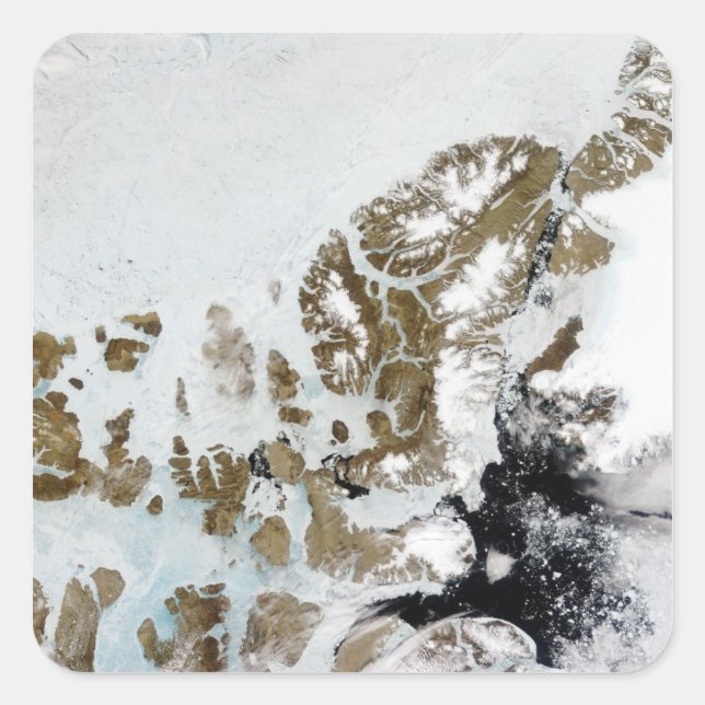 Pegatina Cuadrada Islas Queen Elizabeth 2 (Anverso)