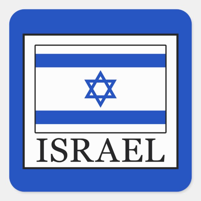 Pegatina Cuadrada Israel (Anverso)
