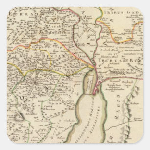Pegatina Cuadrada Israel y Palestina