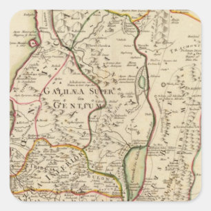 Pegatina Cuadrada Israel y Palestina