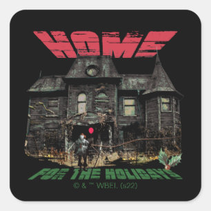 Pegatina Cuadrada IT   Pennywise - Home for Holidays