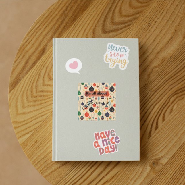 Pegatina Cuadrada It’s All About Jesus – Christmas Sticker #15 (Subido por el creador)