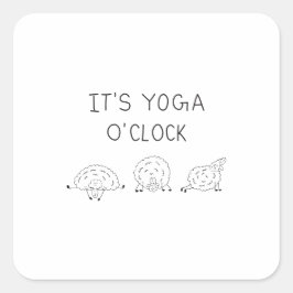 Pegatina Cuadrada It’s Yoga O’Clock Sheep
