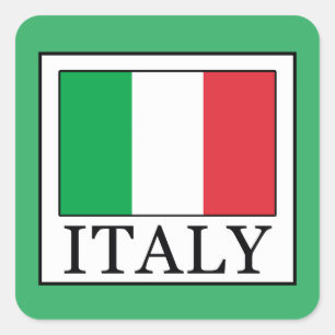 Pegatina Cuadrada Italia