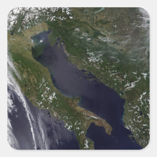 Pegatina Cuadrada Italia (Anverso)