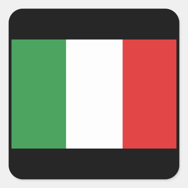 PEGATINA CUADRADA ITALIA (Anverso)