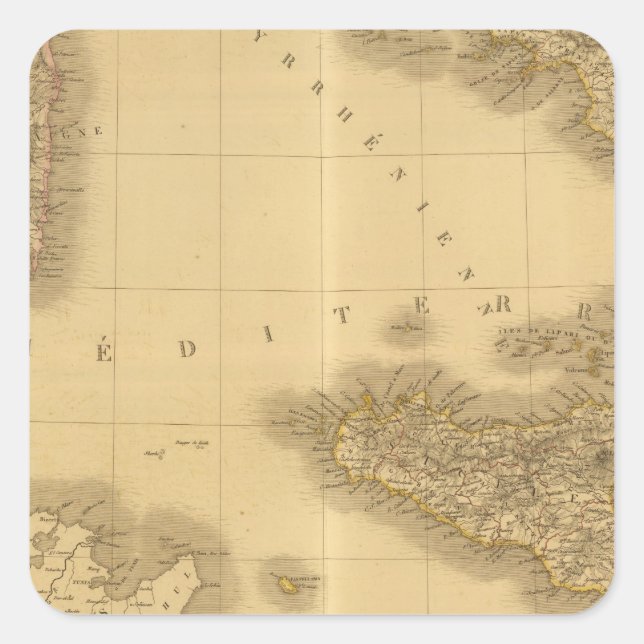 Pegatina Cuadrada Italia 12 (Anverso)