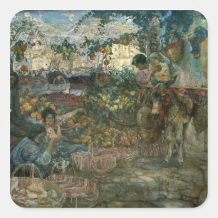Pegatina Cuadrada Italia, 1911