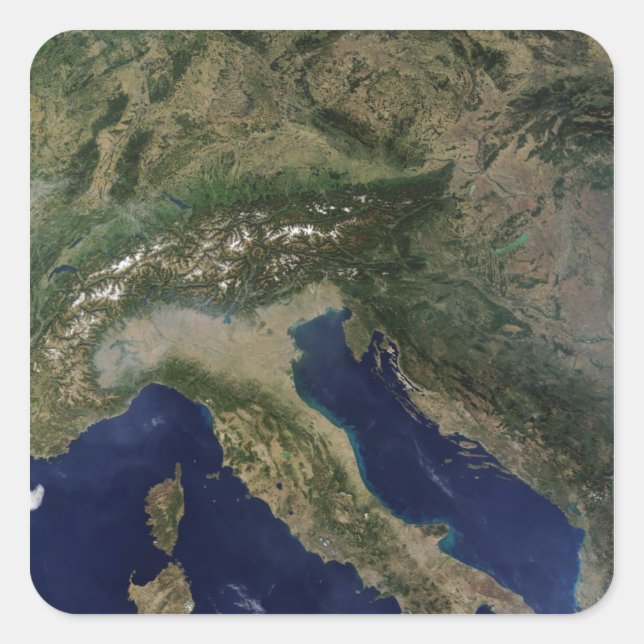 Pegatina Cuadrada Italia 2 (Anverso)