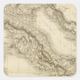 Pegatina Cuadrada Italia 8