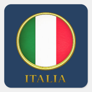 Pegatina Cuadrada Italia - Bandera Italiana