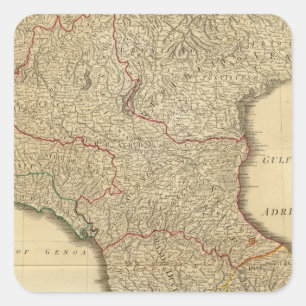 Pegatina Cuadrada Italia media, alta