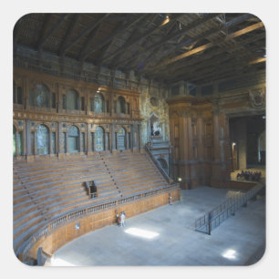 Pegatina Cuadrada Italia, Parma, Teatro Farnese