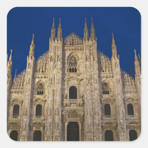 Pegatina Cuadrada Italia, Provincia de Milán, Milán. Catedral de M