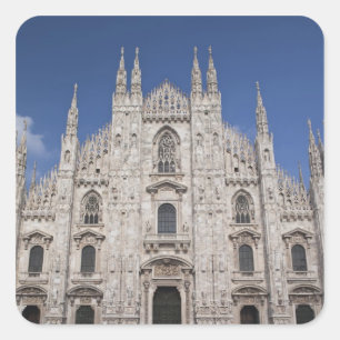 Pegatina Cuadrada Italia, provincia de Milán, Milán. Catedral de Mil