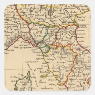 Pegatina Cuadrada Italia septentrional