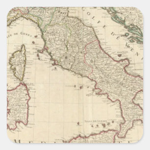 Pegatina Cuadrada Italia y Eslovenia 2
