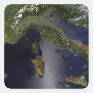Pegatina Cuadrada Italia y Francia suroriental