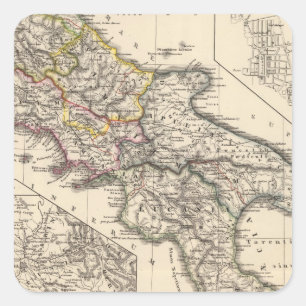 Pegatina Cuadrada Italiae regiones IIIII, Sicilia