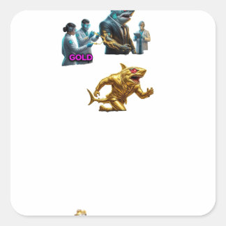 Pegatina Cuadrada Italian Brainrot Chaos Pizza Meme | Surreal Pasta 